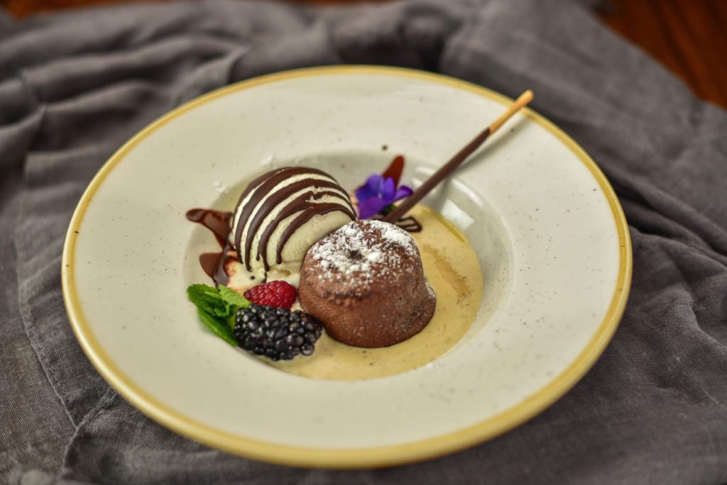 Restaurant Las Maravillas at Ronda (Málaga) Spain - Coulant with mascarpone ice cream